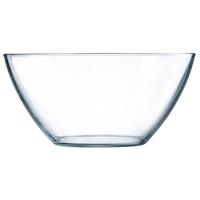 Salade schaal/slakom - 28 cm - transparant - glas - rond