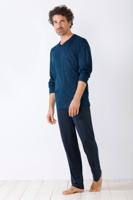 Comfortabele blauwe herenpyjama Hajo
