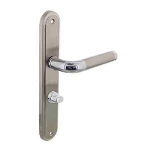Deurkruk Agatha op schild WC 63 mm chroom