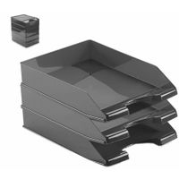 Pakket van 20x stuks brievenbakjes zwart A4 formaat Pakket van 20x stuks brievenbakjes zwart A4 formaat