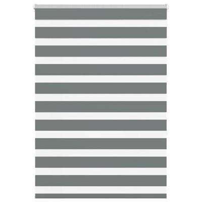 Zebra rolgordijn 110x150 cm stofbreedte 105,9 cm donkergrijs