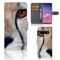 Samsung Galaxy S10 | Telefoonhoesje | Met pasjeshouder | Cheetah