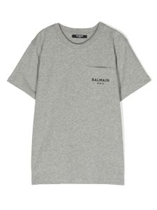 Balmain Kids t-shirt en coton à logo imprimé - Gris