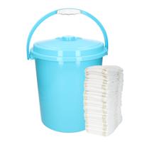 Plasticforte Luiers emmer - blauw - 21 liter - kunststof - met deksel