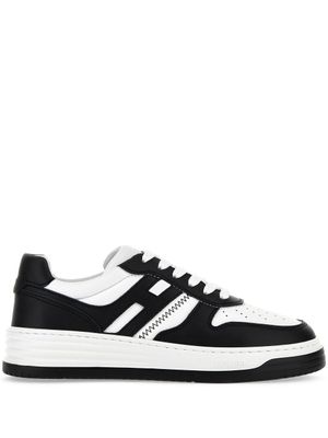 Hogan baskets en cuir à empiècements - Noir