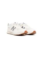 New Balance Kids baskets en cuir à patch logo - Blanc