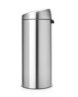 Brabantia Touch Bin afvalemmer 30 liter met kunststof binnenemmer - Matt Steel Fingerprint Proof - thumbnail