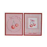 Muurdeco canvas kers 30x1,5x40cm