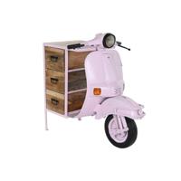 Ladekast DKD Home Decor 100 x 68 x 105 cm Metaal Motorfiets Licht Roze Mangohout