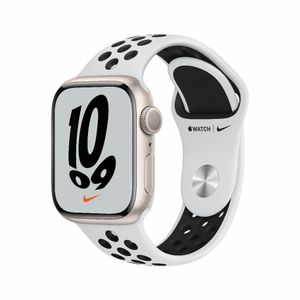 Refurbished Watch Series 7 45mm Nike Sportbandje GPS Sterrenlicht Licht gebruikt