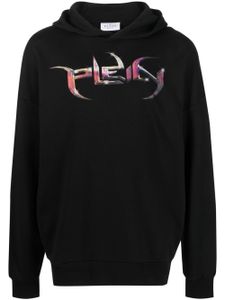 Philipp Plein hoodie Lettering à logo imprimé - Noir