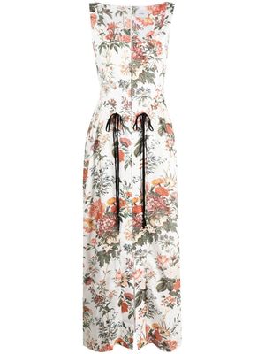 ERDEM robe longue à fleurs - Vert