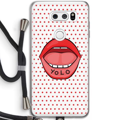 Yolo Denise: LG V30 Transparant Hoesje met koord