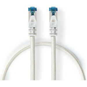 CAT6a-Kabel | S/FTP | RJ45 Male | RJ45 Male | 5.00 m | Snagless | Rond | Gevlochten / PVC | Zilver |