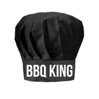 BBQ king - cadeau koksmuts - zwart - voor heren en dames