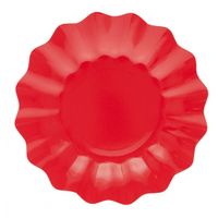 24x Diepe kartonnen bordjes rood 21 cm