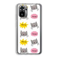 Meow: Xiaomi Redmi Note 10S Transparant Hoesje