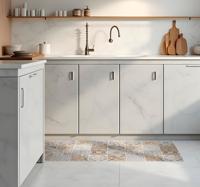 Cement arancioni vinyl vloerkleed keuken