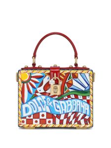 Dolce & Gabbana sac à main Dolce Box à motif Carretto - Rouge