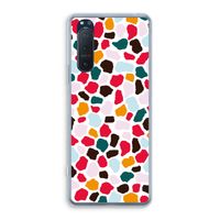 Colored Giraffe: Sony Xperia 5 II Transparant Hoesje