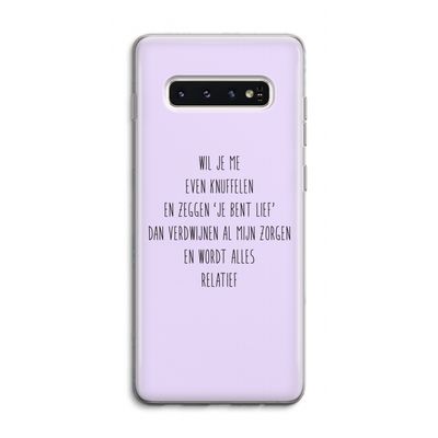Relatief: Samsung Galaxy S10 4G Transparant Hoesje