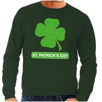 St. Patricksday klavertje sweater groen heren - thumbnail