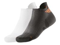 CRIVIT 2 paar hardloopsokken (wit/zilver/zwart/oranje, 39-42)