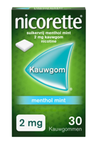 Nicorette Suikervrij Kauwgom 2 mg Menthol Mint