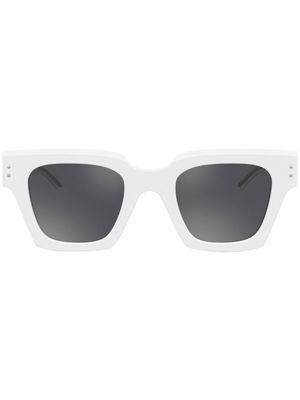 Dolce & Gabbana Eyewear lunettes de soleil Icon à monture en D - Blanc