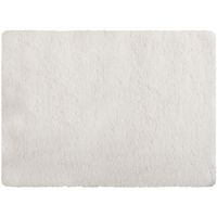 MSV Badkamerkleedje/badmat tapijt - voor de vloer - wit - 50 x 70 cm - langharig   -