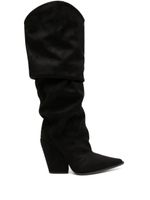 Alexandre Vauthier bottes Avi 110 mm en daim - Noir