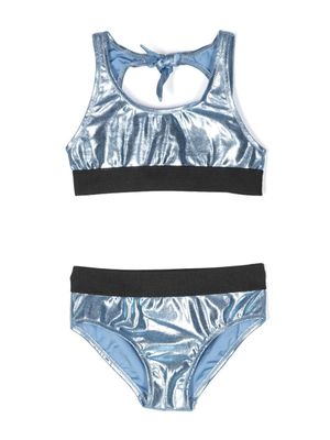 Andorine bikini à effet métallisé - Bleu