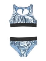 Andorine bikini à effet métallisé - Bleu