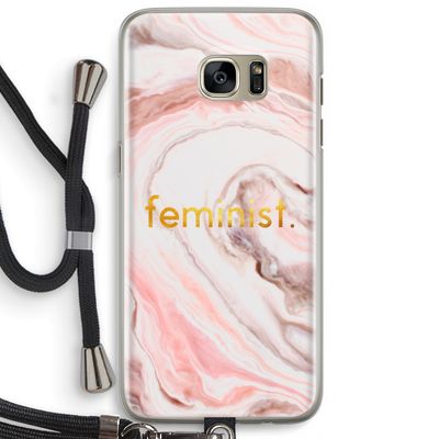 Feminist: Samsung Galaxy S7 Edge Transparant Hoesje met koord