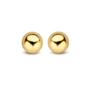 New Bling 9NB-0371 Oorknoppen Halve Bol zilver Small goudkleurig