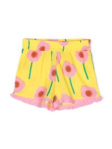 Stella McCartney Kids short volanté à fleurs - Jaune