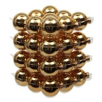 36x Glazen kerstballen glans goud 6 cm - Kerstbal