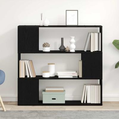 Boekenkast Zwart Eiken 100x24x94 cm Gemaakt van Hout