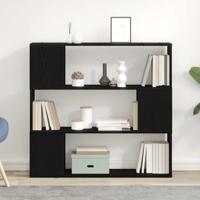 Boekenkast Zwart Eiken 100x24x94 cm Gemaakt van Hout