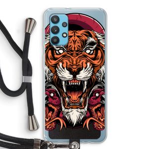 Tiger and Rattlesnakes: Samsung Galaxy A32 4G Transparant Hoesje met koord