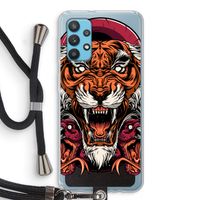 Tiger and Rattlesnakes: Samsung Galaxy A32 4G Transparant Hoesje met koord