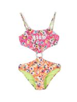 MSGM Kids bikini à logo imprimé - Rose