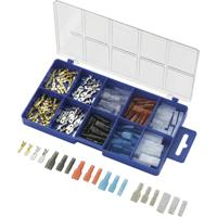 TRU COMPONENTS 739660 Assortiment kabelschoenen 0.50 mm² - 2.50 mm² Transparant, Zwart, Rood, Blauw 160 stuk(s)