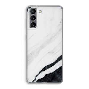 Elegante marmer: Samsung Galaxy S21 Transparant Hoesje
