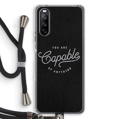 Capable: Sony Sony Xperia 10 III Transparant Hoesje met koord