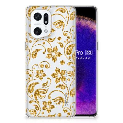 OPPO Find X5 Pro | TPU Case | Gouden Bloemen OPPO Find X5 Pro | TPU Case | Gouden Bloemen