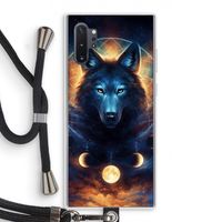 Wolf Dreamcatcher: Samsung Galaxy Note 10 Plus Transparant Hoesje met koord
