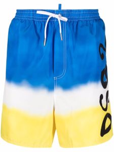 DSQUARED2 short de bain à imprimé graphique - Bleu