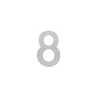 Intersteel Huisnummer 8Numbra 150x2mm RVS - 0035.402078