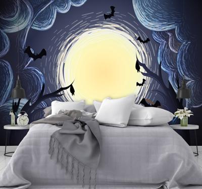 Fotowand Elegante halloween-vleermuizen